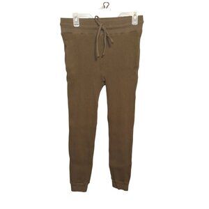 The Range Ribbed Stretch Knit HEAVY Jogger Pants Utility Olive Green Large